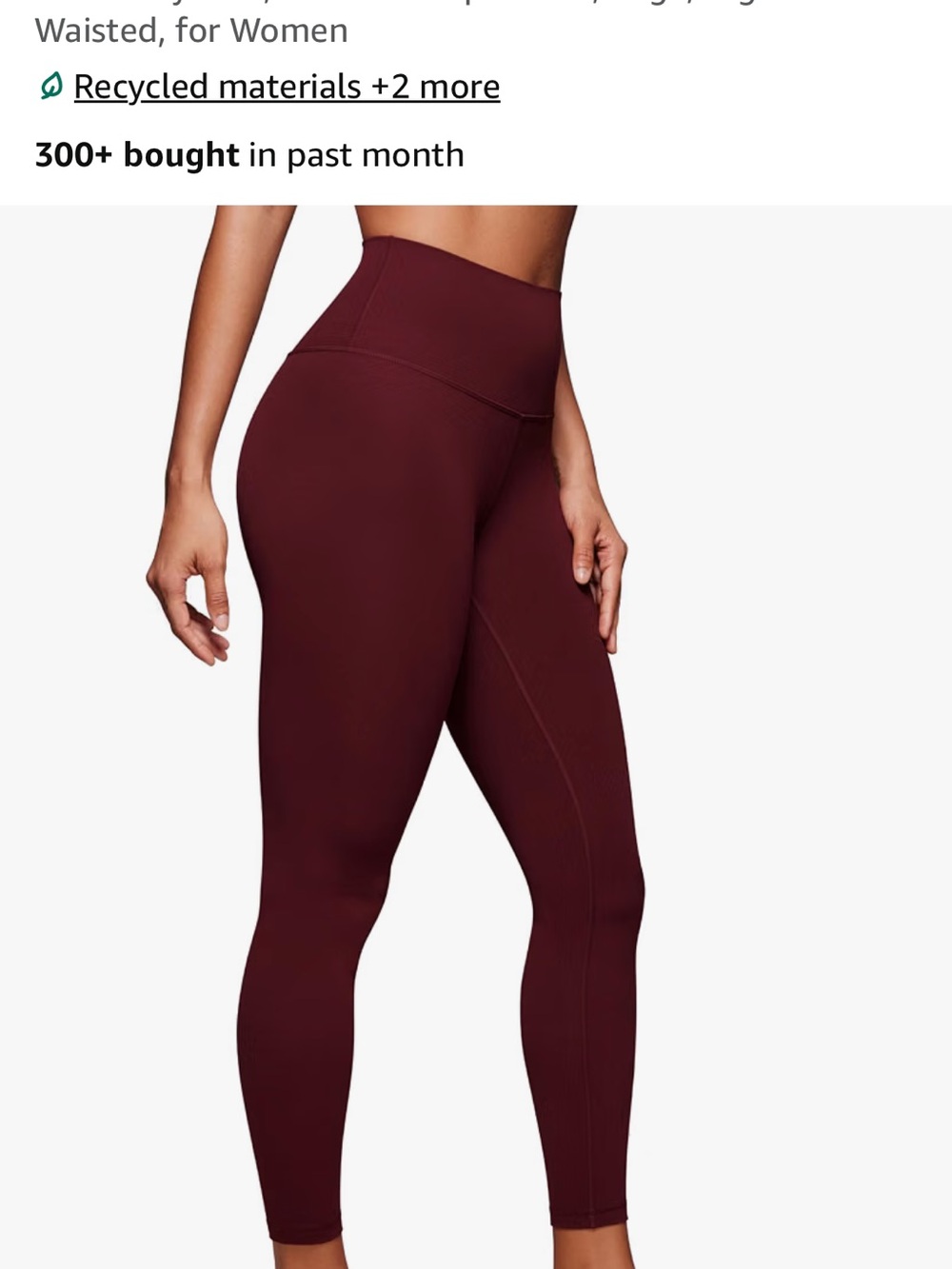 CRZ Yoga Butterluxe Halter Crop Top and Leggings Workout Set-Red Merlot - Picture 7 of 7